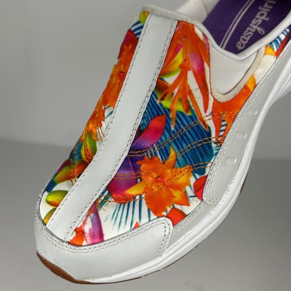 Easy Spirit Travel Time Sporty Tropical Floral  Slip-On Clogs Walking Shoes Sz 6 - Picture 7 of 9